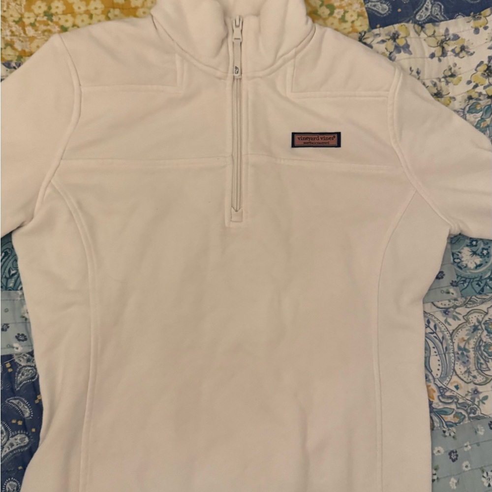 Vineyard Vines Women's White Zip Up